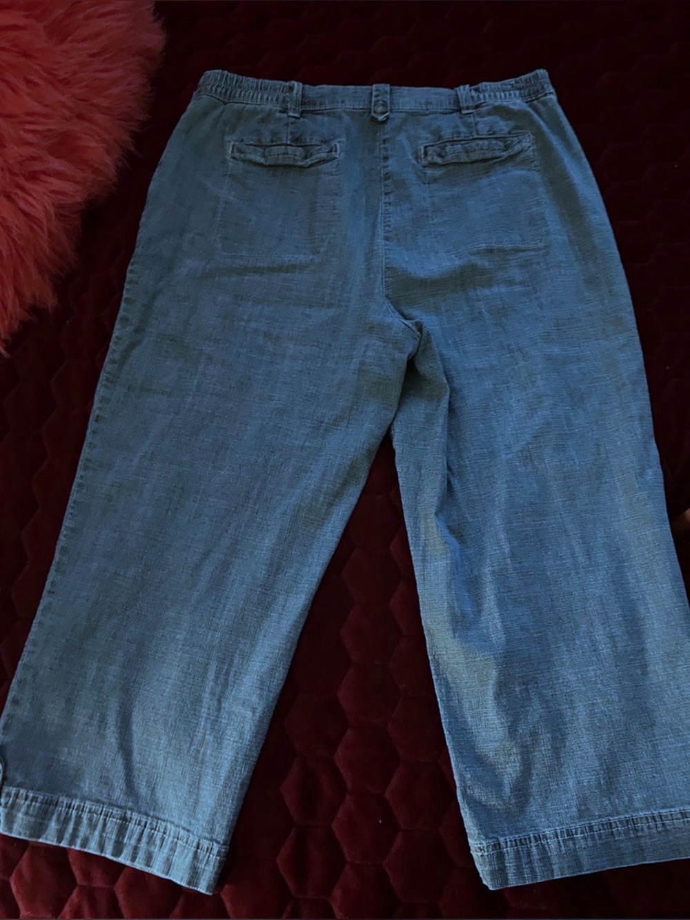 Karen Scott Med Blue Women's Casual Cotton-Blend lightweight Jean Capris  Size 8